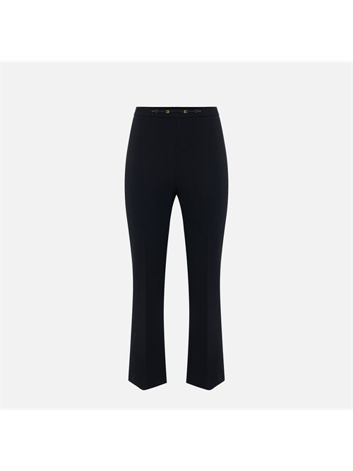 Pantaloni in doppio crêpe stretch con dettaglio gioiello ELISABETTA FRANCHI | PA19866E2/110